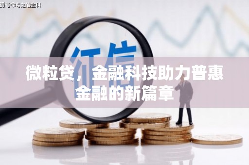 睢宁微粒贷，金融科技助力普惠金融的新篇章