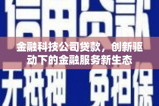 睢宁金融科技公司贷款，创新驱动下的金融服务新生态