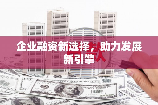 睢宁企业融资新选择，助力发展新引擎