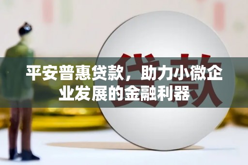 睢宁平安普惠贷款，助力小微企业发展的金融利器