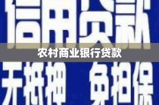 睢宁农村商业银行贷款