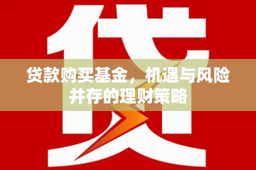 睢宁贷款购买基金，机遇与风险并存的理财策略