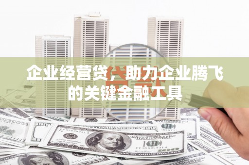 睢宁企业经营贷，助力企业腾飞的关键金融工具