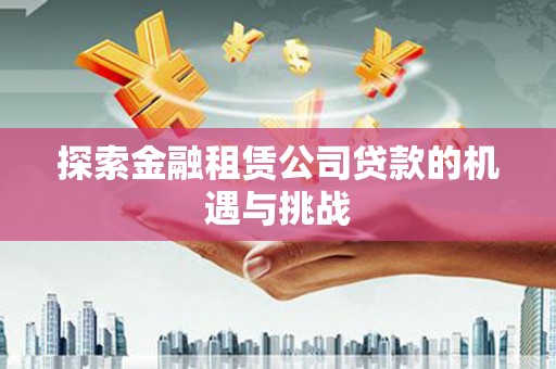 睢宁探索金融租赁公司贷款的机遇与挑战