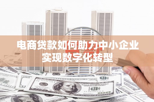 睢宁电商贷款如何助力中小企业实现数字化转型