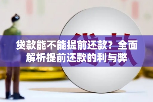 睢宁贷款能不能提前还款？全面解析提前还款的利与弊