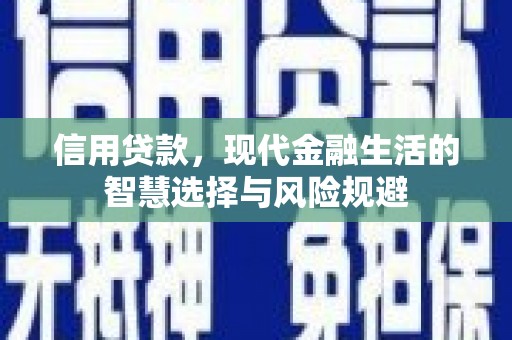 睢宁信用贷款，现代金融生活的智慧选择与风险规避
