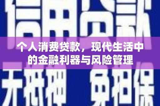睢宁个人消费贷款，现代生活中的金融利器与风险管理