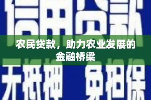 睢宁农民贷款，助力农业发展的金融桥梁