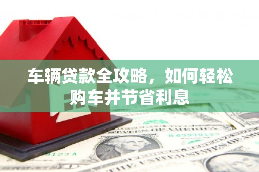 睢宁车辆贷款全攻略，如何轻松购车并节省利息