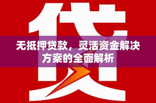 睢宁无抵押贷款，灵活资金解决方案的全面解析
