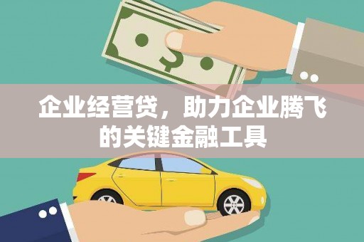 睢宁企业经营贷，助力企业腾飞的关键金融工具