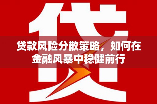 睢宁贷款风险分散策略，如何在金融风暴中稳健前行