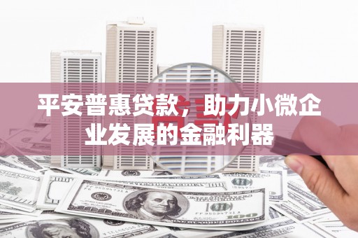 睢宁平安普惠贷款，助力小微企业发展的金融利器