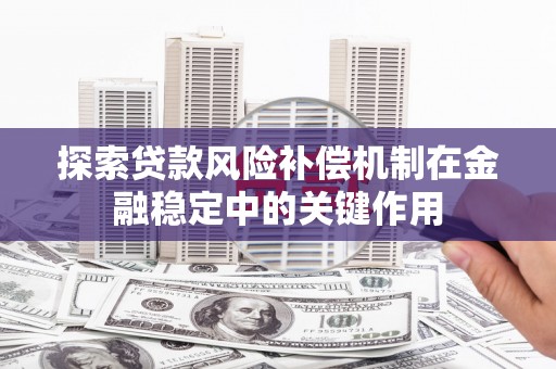 睢宁探索贷款风险补偿机制在金融稳定中的关键作用