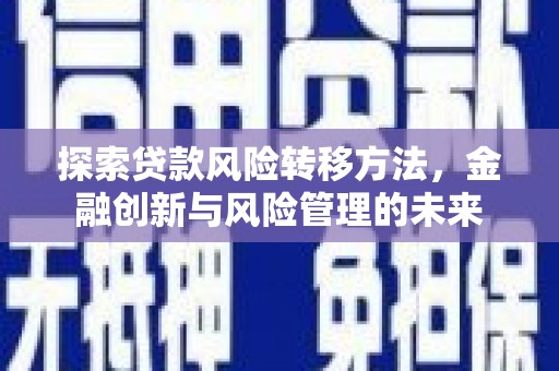 睢宁探索贷款风险转移方法，金融创新与风险管理的未来
