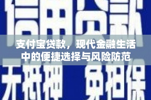 睢宁支付宝贷款，现代金融生活中的便捷选择与风险防范