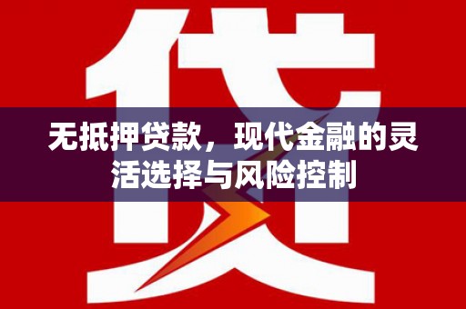 睢宁无抵押贷款，现代金融的灵活选择与风险控制