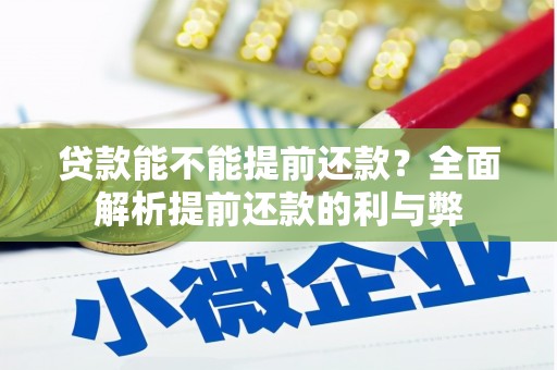 睢宁贷款能不能提前还款？全面解析提前还款的利与弊