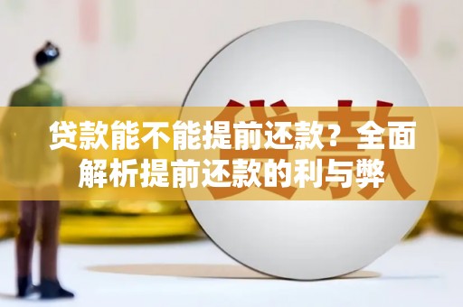 睢宁贷款能不能提前还款？全面解析提前还款的利与弊