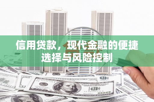 睢宁信用贷款，现代金融的便捷选择与风险控制