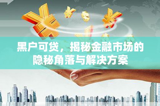 睢宁黑户可贷，揭秘金融市场的隐秘角落与解决方案