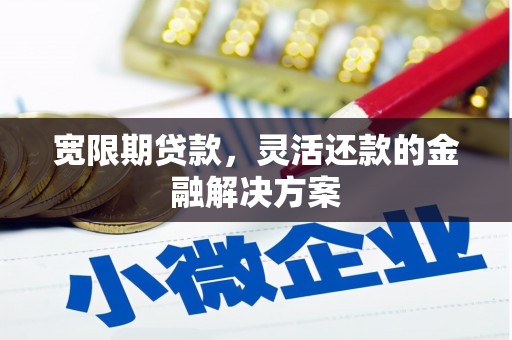 睢宁宽限期贷款，灵活还款的金融解决方案