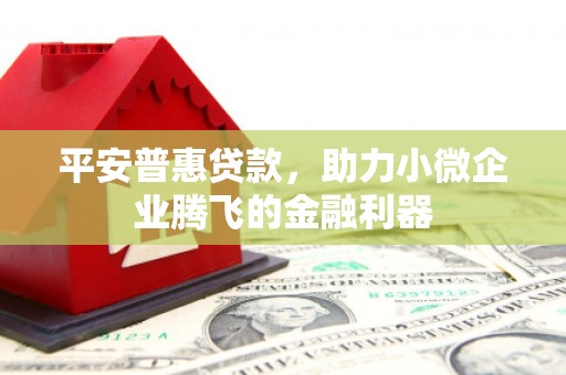 睢宁平安普惠贷款，助力小微企业腾飞的金融利器