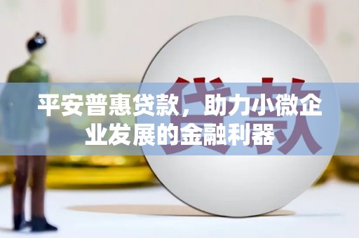睢宁平安普惠贷款，助力小微企业发展的金融利器