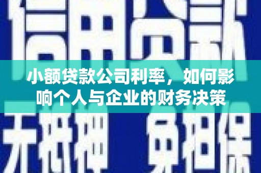 睢宁小额贷款公司利率，如何影响个人与企业的财务决策