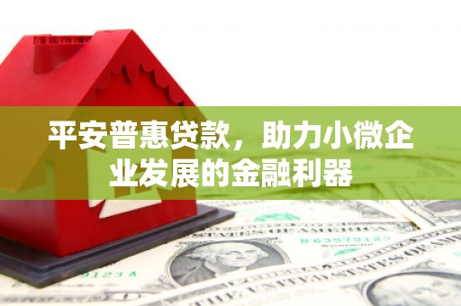 睢宁平安普惠贷款，助力小微企业发展的金融利器