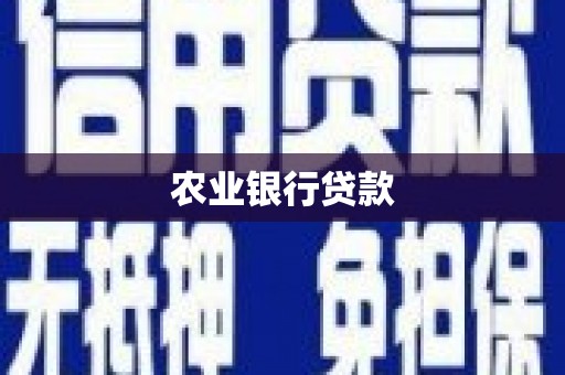 睢宁农业银行贷款