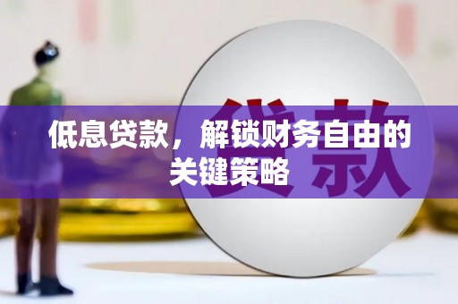 睢宁低息贷款，解锁财务自由的关键策略