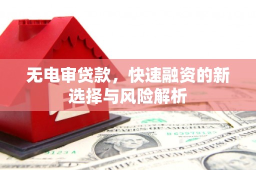 睢宁无电审贷款，快速融资的新选择与风险解析