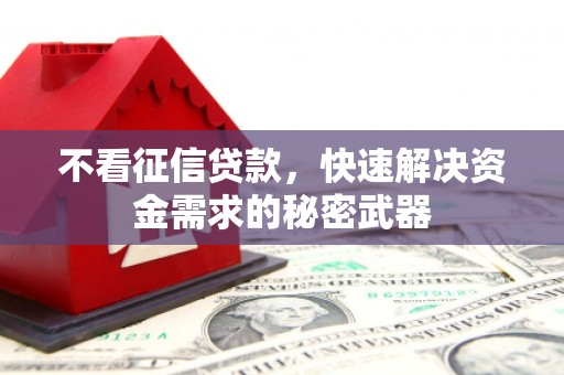 睢宁不看征信贷款，快速解决资金需求的秘密武器