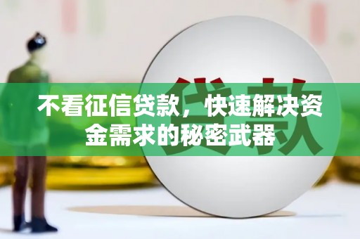 睢宁不看征信贷款，快速解决资金需求的秘密武器
