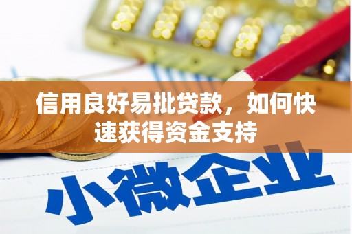 睢宁信用良好易批贷款，如何快速获得资金支持