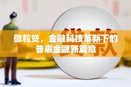 睢宁微粒贷，金融科技革新下的普惠金融新篇章
