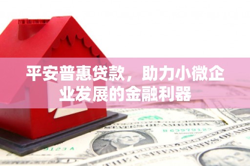 睢宁平安普惠贷款，助力小微企业发展的金融利器