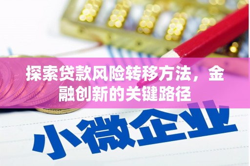 睢宁探索贷款风险转移方法，金融创新的关键路径
